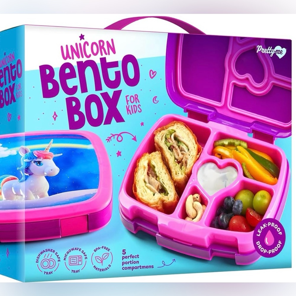 Unicorn Bento Box for Kids - Lunch Box for Girls Brand NEW NIB Pretty Me pink